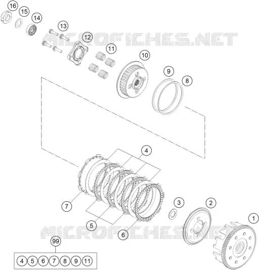 CLUTCH KTM MOTO 200 2020 DUKE  200 DUKE ORANGE ABS - CKD