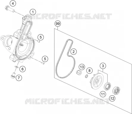 WATERPUMP KTM MOTO 250 2021 ADVENTURE  250 ADVENTURE BLACK