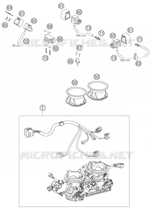 THROTTLE BODY KTM MOTO 990 2006 SUPERDUKE  990 SUPER DUKE BLACK
