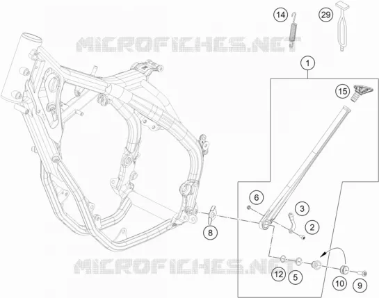 SIDE / MAIN STAND KTM MOTO 250 2021 EXC  250 EXC TPI