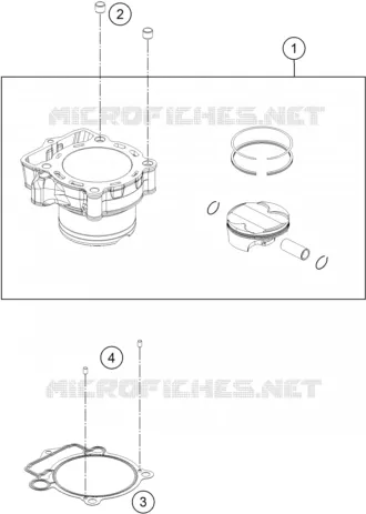 CYLINDER KTM MOTO 350 2022 XC-F  350 XC-F