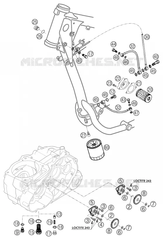 OIL PUMP KTM MOTO 640 2004 DUKE  640 DUKE II BLACK