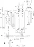 FRONT FORK (PARTS) for KTM EXC-F 2023