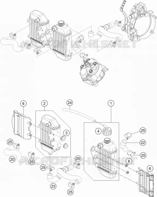 COOLING SYSTEM KTM Moto 50 2023 SX  50 SX MINI