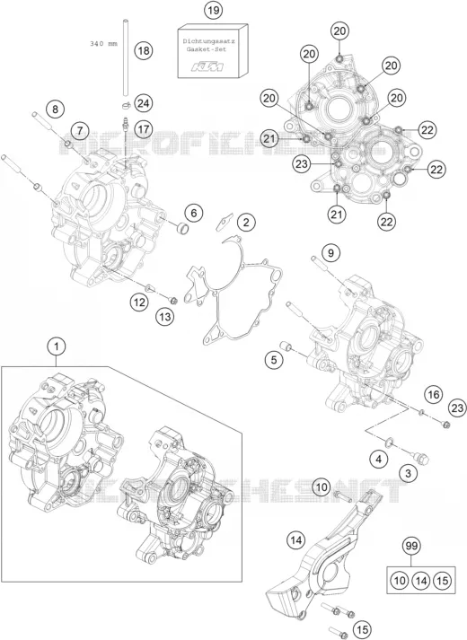 CRANKCASE KTM MOTO 65 2022 SX  65 SX