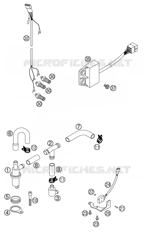 ELECTRONIC POWER CONTROL EPC KTM MOTO 640 2002 DUKE  640 DUKE II WEISS