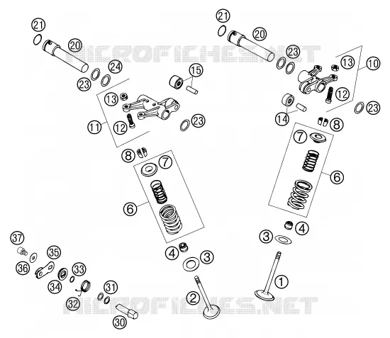 VALVES KTM MOTO 640 2001 DUKE  640 DUKE II LIME