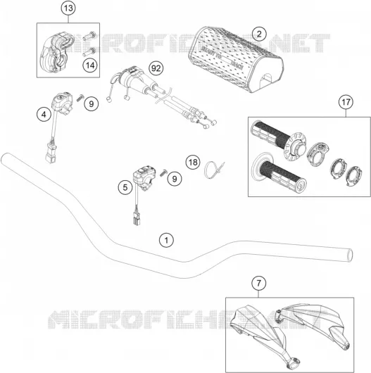 HANDLEBAR / CONTROLS KTM Moto 450 2023 SMR  450 SMR