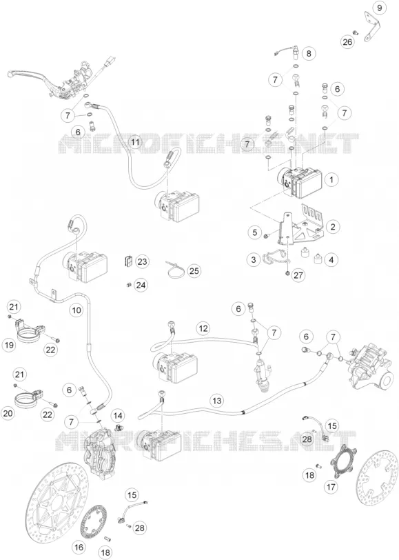 BRAKE ANTIBLOCK SYSTEM ABS KTM MOTO 690 2014 DUKE  690 DUKE R ABS