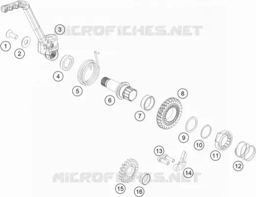 KICK STARTER KTM Moto 85 2024 SX  85 SX 19/16