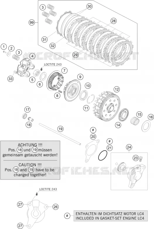 CLUTCH KTM MOTO 690 2014 DUKE  690 DUKE R ABS