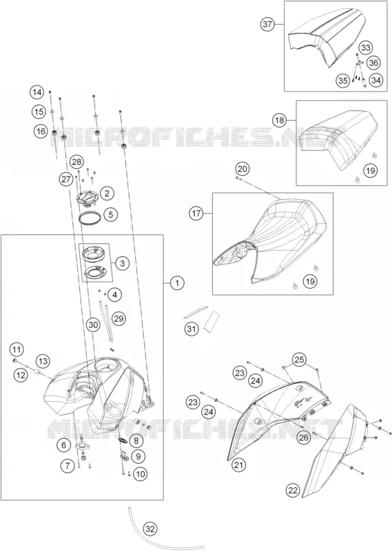 TANK / SEAT KTM MOTO 690 2014 DUKE  690 DUKE R ABS