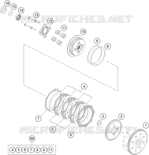 CLUTCH KTM Moto 125 2023 Duke  125 DUKE white