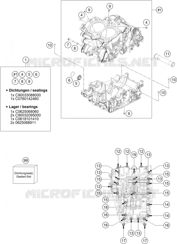 CRANKCASE KTM Moto 790 2023 Adventure  790 ADVENTURE black