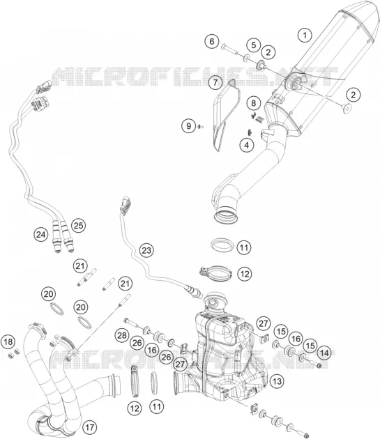EXHAUST KTM Moto 890 2024 Adventure  890 ADVENTURE R RALLY