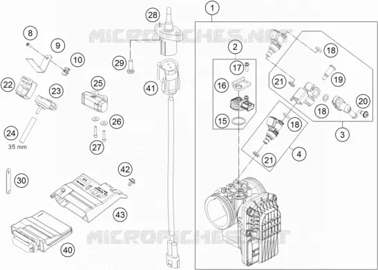 THROTTLE BODY KTM MOTO 690 2015 DUKE  690 DUKE BLACK ABS