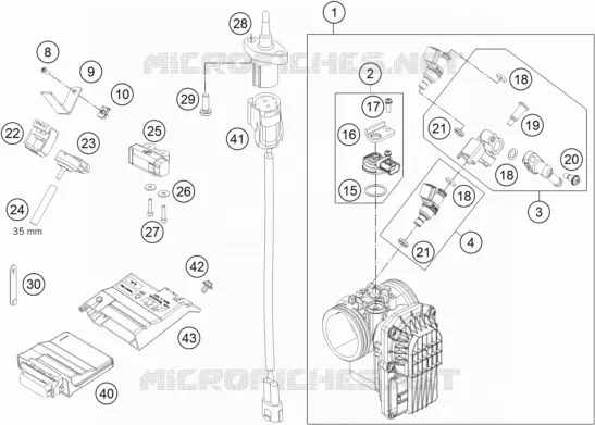 THROTTLE BODY KTM MOTO 690 2014 DUKE  690 DUKE BLACK ABS