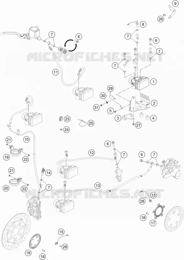 BRAKE ANTIBLOCK SYSTEM ABS KTM MOTO 690 2014 DUKE  690 DUKE BLACK ABS