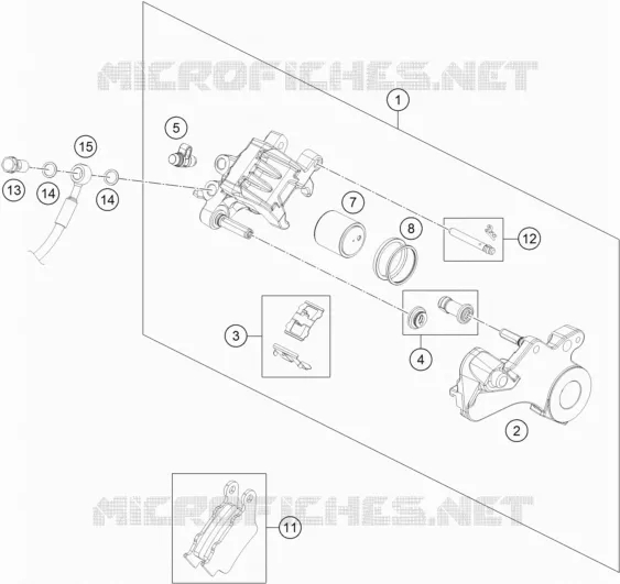 REAR BRAKE CALIPER KTM MOTO 690 2014 DUKE  690 DUKE BLACK ABS