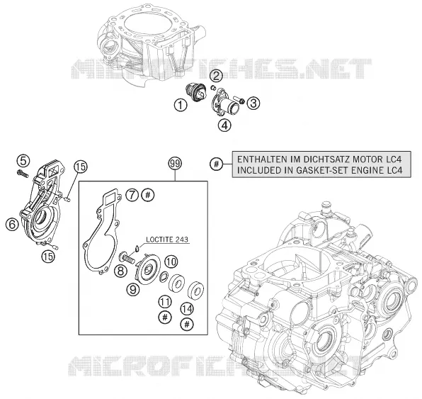 WATERPUMP KTM MOTO 690 2014 DUKE  690 DUKE BLACK ABS