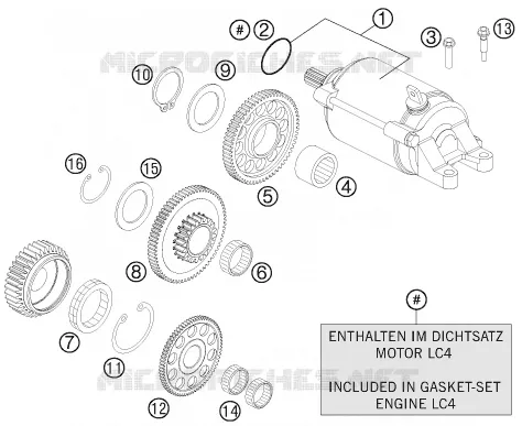 ELECTRIC STARTER MOTOR KTM MOTO 690 2013 DUKE  690 DUKE BLACK ABS