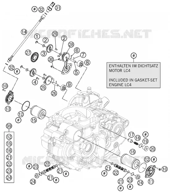 OIL PUMP KTM MOTO 690 2013 DUKE  690 DUKE BLACK ABS