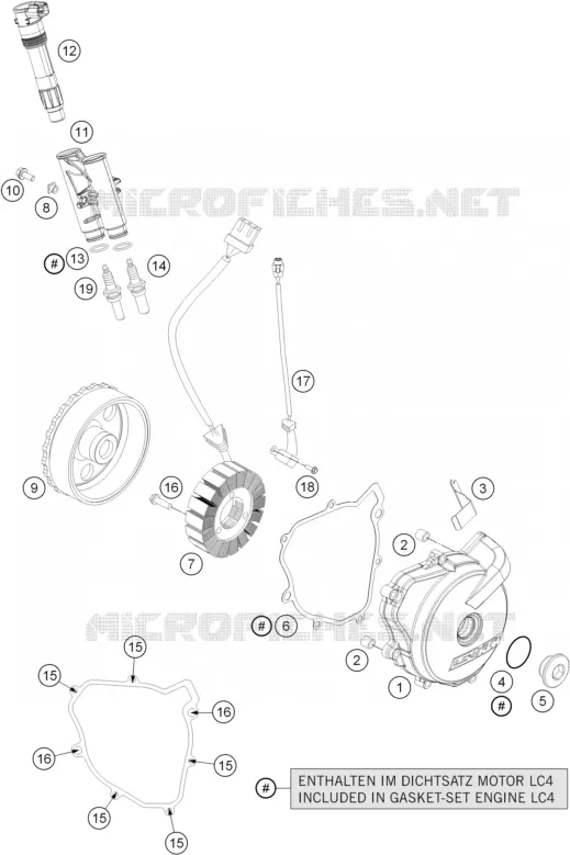 IGNITION SYSTEM KTM MOTO 690 2013 DUKE  690 DUKE WHITE ABS