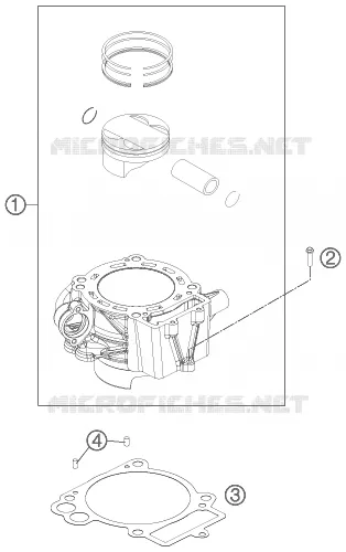 CYLINDER KTM MOTO 690 2011 DUKE  690 DUKE BLACK