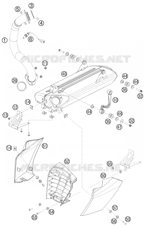EXHAUST KTM MOTO 690 2009 DUKE  690 DUKE WHITE