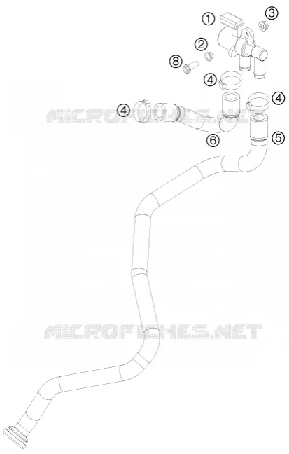 SYSTÈME D'AIR SECONDAIRE KTM MOTO 690 2009 DUKE  690 DUKE WHITE
