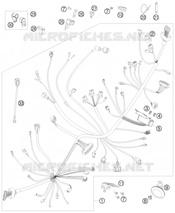 WIRING HARNESS KTM MOTO 690 2009 DUKE  690 DUKE WHITE