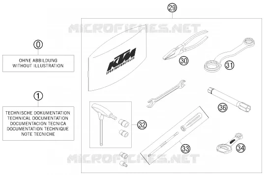 TOOL KIT / MANUALS / OPTIONS KTM MOTO 690 2008 DUKE  690 DUKE WHITE