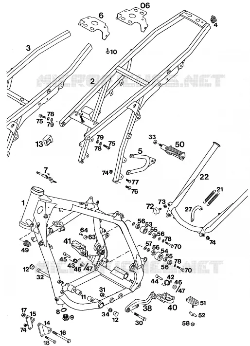 FRAME KTM MOTO 400 1994 DUKE  400 DUKE 20KW