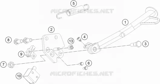 SIDE / MAIN STAND KTM MOTO 390 2018 DUKE  390 DUKE ORANGE
