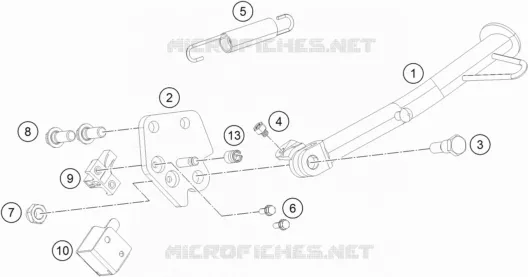 SIDE / MAIN STAND KTM MOTO 390 2017 DUKE  390 DUKE ORANGE