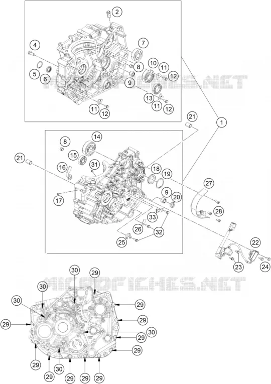 CRANKCASE KTM MOTO 390 2016 DUKE  390 DUKE BLACK ABS