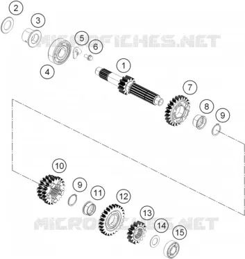 GEARBOX MAIN SHAFT KTM MOTO 390 2015 DUKE  390 DUKE WHITE ABS