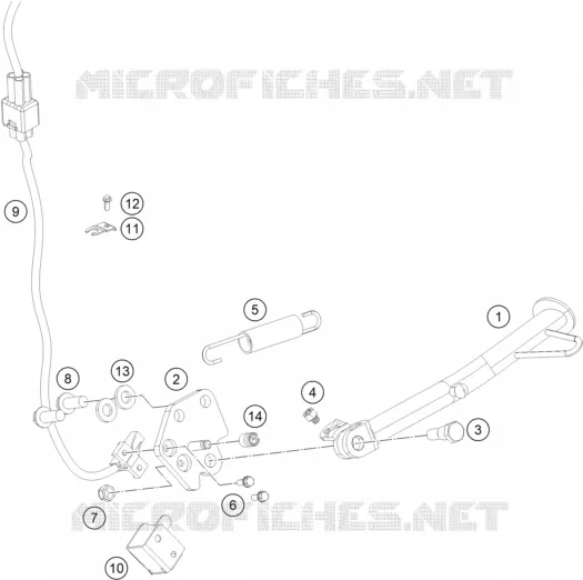SIDE / MAIN STAND KTM MOTO 390 2015 DUKE  390 DUKE WHITE ABS