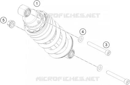 SHOCK ABSORBER KTM MOTO 200 2017 DUKE  200 DUKE WHITE NON ABS