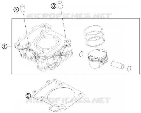 CYLINDER KTM MOTO 200 2017 DUKE  200 DUKE ORANGE NON ABS