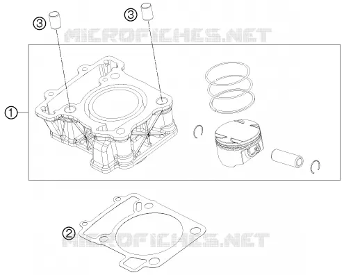 CYLINDER KTM MOTO 200 2016 DUKE  200 DUKE ORANGE NON ABS