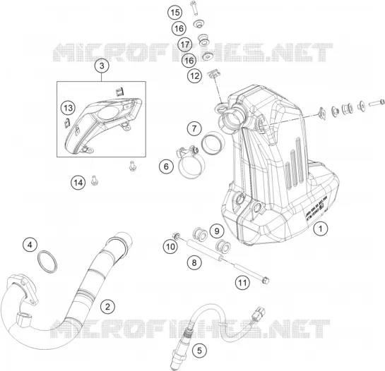 EXHAUST KTM MOTO 200 2014 DUKE  200 DUKE ORANGE ABS