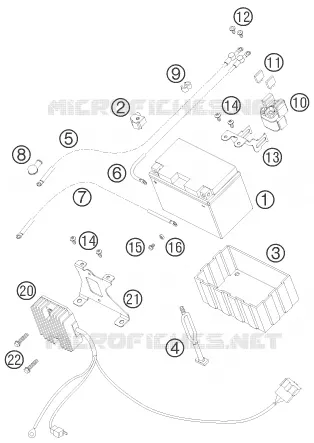 BATTERY KTM MOTO 950 2009 SUPER ENDURO  950 SUPER ENDURO R