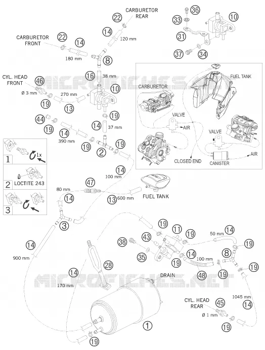 EVAPORATIVE CANISTER KTM MOTO 950 2009 SUPER ENDURO  950 SUPER ENDURO R