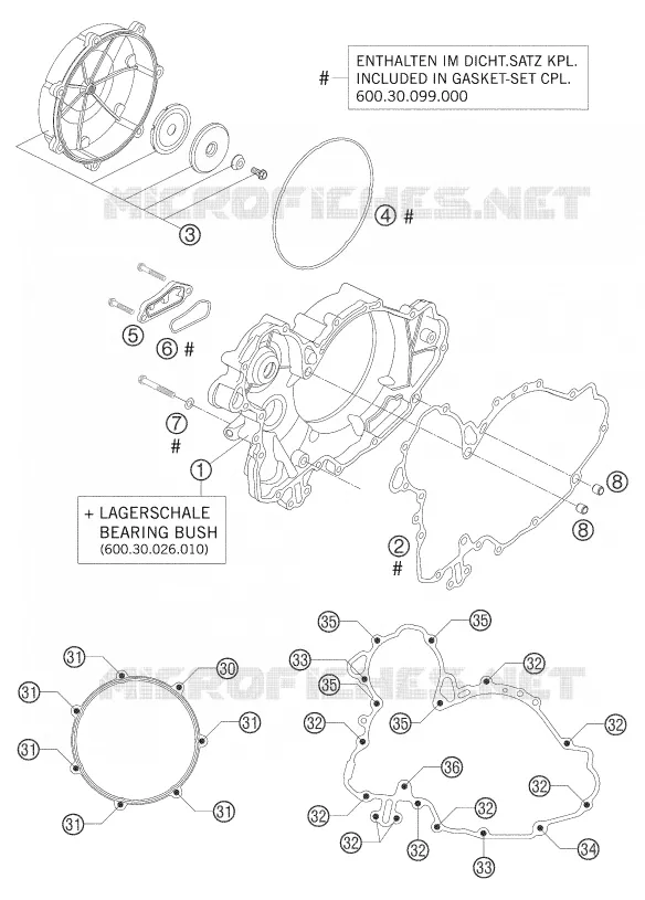 CLUTCH COVER KTM MOTO 950 2006 SUPER ENDURO  950 SUPER ENDURO R