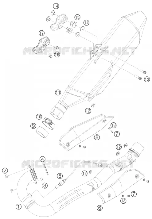 EXHAUST KTM MOTO 690 2009 ENDURO  690 ENDURO