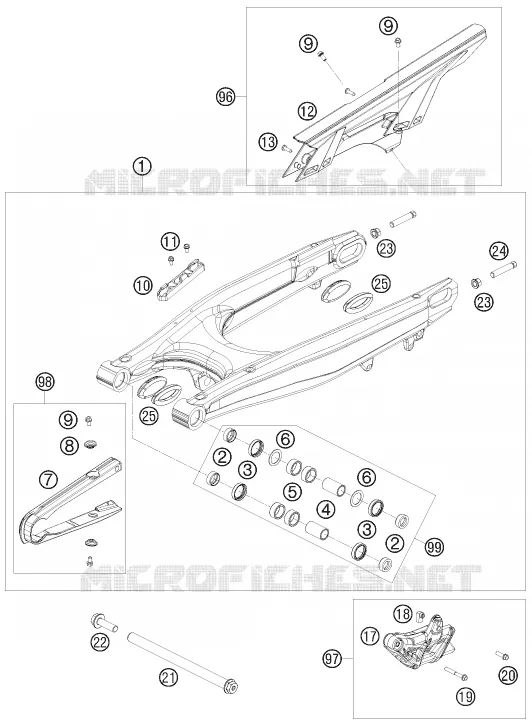 SWINGARM KTM MOTO 690 2008 ENDURO  690 ENDURO