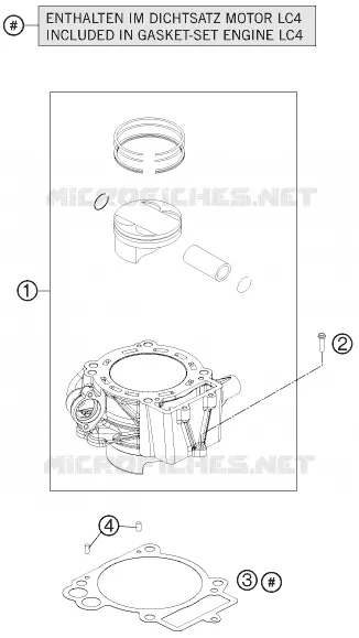 CYLINDER KTM MOTO 690 2014 ENDURO  690 ENDURO R ABS