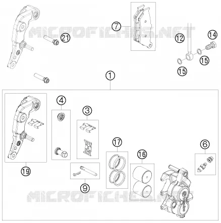 FRONT BRAKE CALIPER KTM MOTO 690 2010 ENDURO  690 ENDURO R