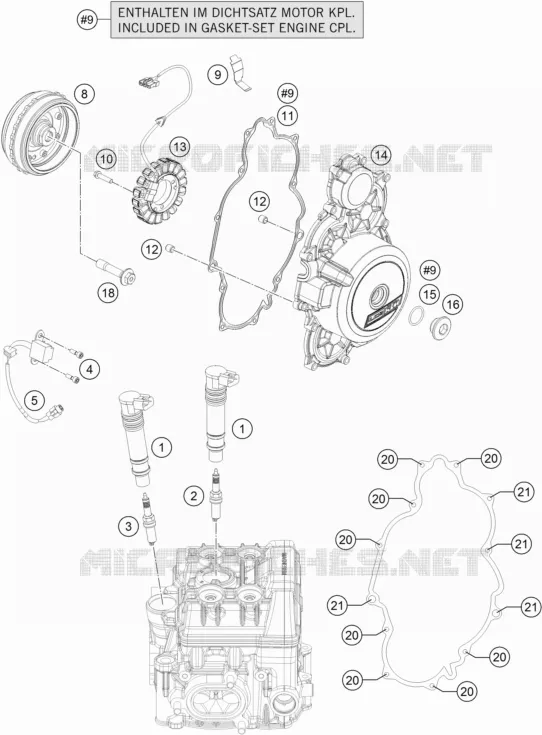 IGNITION SYSTEM KTM MOTO 1090 2016 ADVENTURE  1090 ADVENTURE